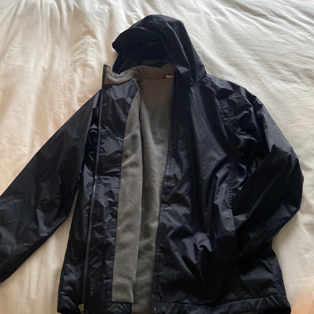 Navy blue Lands End lined windbreaker-size Large